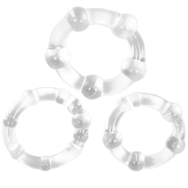 Club X Stay Hard Beaded Cockrings 3 Pack — image 2 of 3