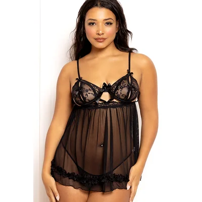 seven til midnight kiss me 2 piece babydoll set