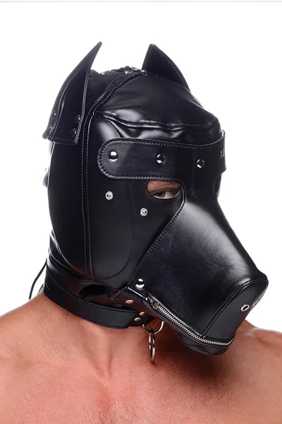 Master Series Muzzled Universal BDSM Hood with Removable Muzzle — image 6 of 15