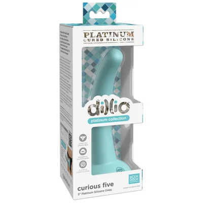 dillio platinum curious five 5in teal dildo