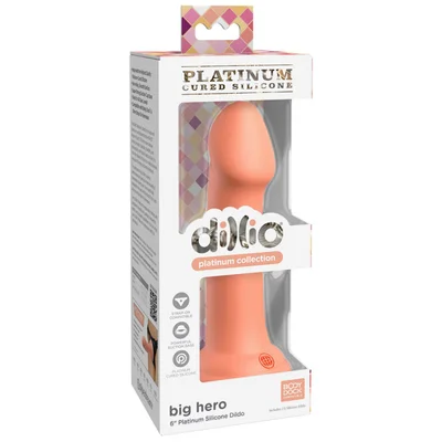 dillio platinum big hero 6in peach dildo
