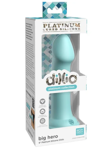 Dillio Platinum Big Hero 6in Teal Dildo — image 5 of 5