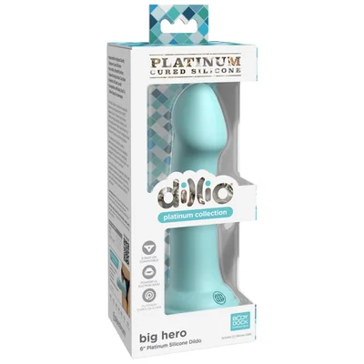 dillio platinum big hero 6in teal dildo