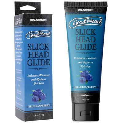 goodhead slick head glide blue raspberry blue raspberry flavoured lubricant 120 ml tube