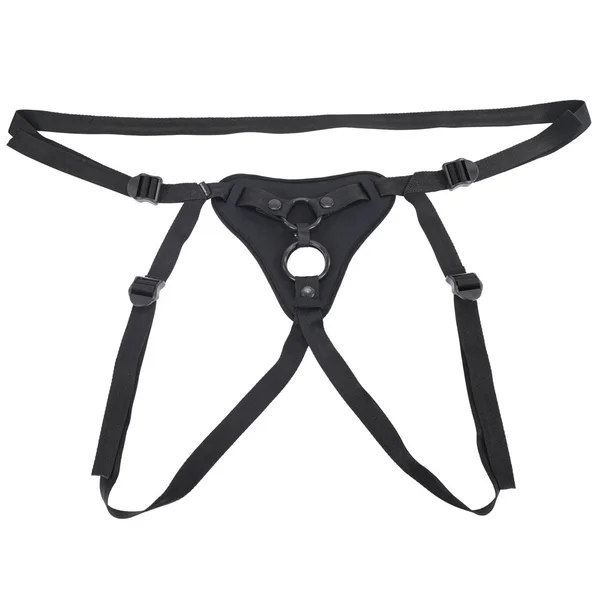 SPORTSHEETS Dual Desires Strap On - Black Adjustable Strap-On Harness (No Probe Included) — image 8 of 9