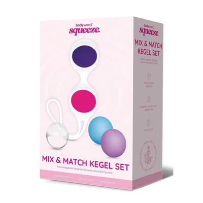 bodywand squeeze mix match kegel set coloured weighted kegel balls set