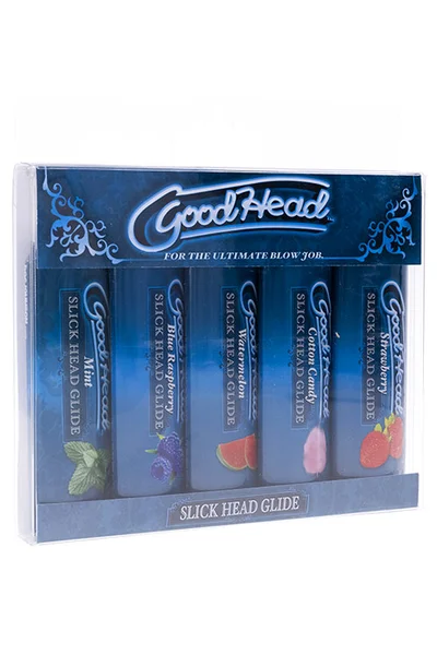 Doc Johnson Good Head Slick Head 5 Piece Water Based Flavoured Lubricant Pack — image 6 of 6