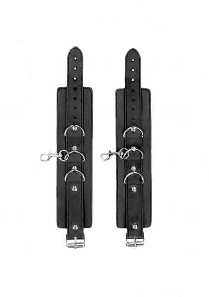 Ouch Black & White Bonded Leather Collar with Wrist Cuffs — image 3 of 5