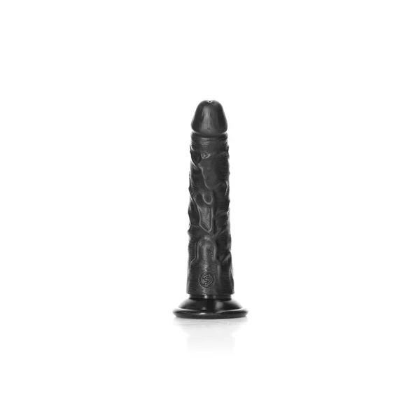 REALROCK Realistic Slim 6'' without Balls Black Dildo — image 3 of 4