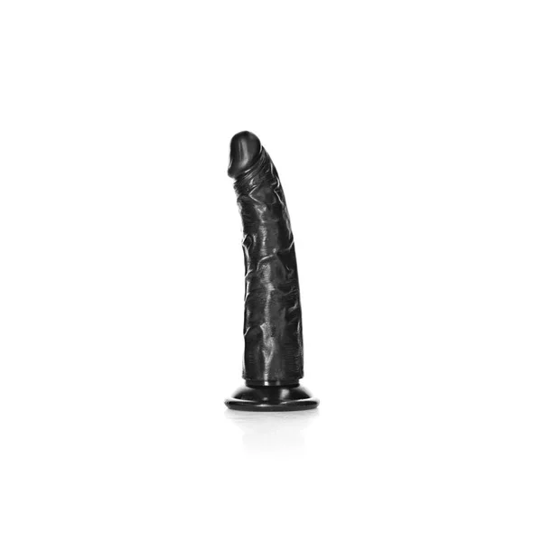 REALROCK Realistic Slim 6'' without Balls Black Dildo — image 2 of 4