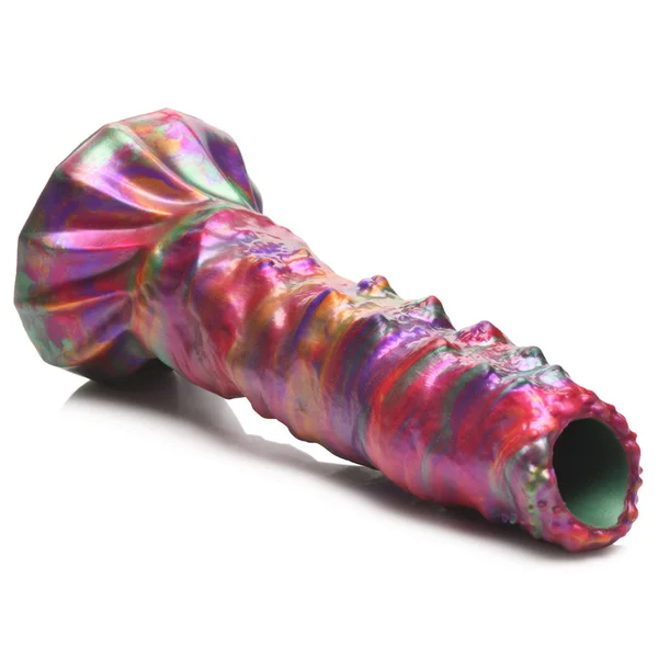 Creature Cocks Larva Silicone Dildo - Coloured 22.9 cm Fantasy Dildo with Eggs — image 8 of 9
