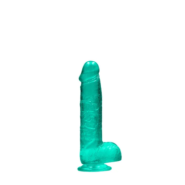 REALROCK 6'' Realistic Dildo With Balls - Turquoise 15.2 cm Dong — image 3 of 8