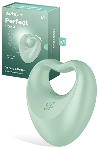 Satisfyer Perfect Pair 3 2.5" 2 in 1 Vibrating Finger & Cock Ring — image 7 of 9