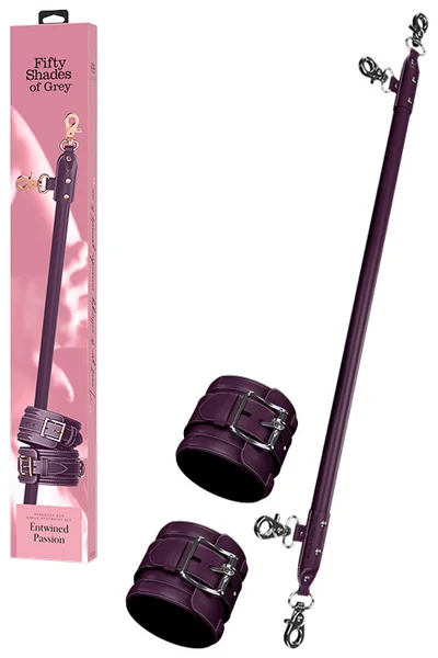 Fifty Shades Entwined Passion 30.7" Spreader Bar & Ankle Restraint Set — image 4 of 12