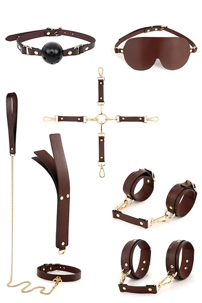 Adam and Eve Mahogany Desires 10pce Leather Bondage Set With Travel Case — image 13 of 18