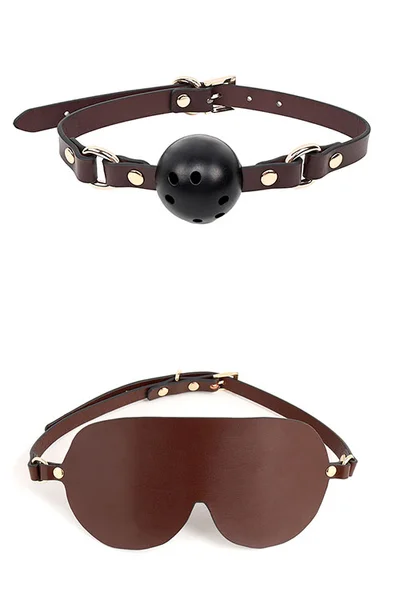 Adam and Eve Mahogany Desires 10pce Leather Bondage Set With Travel Case — image 4 of 6