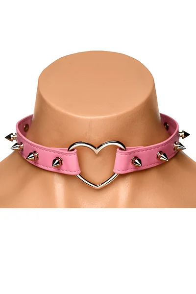 Master Series Spiked Heart Adjustable Pink Choker — image 12 of 12