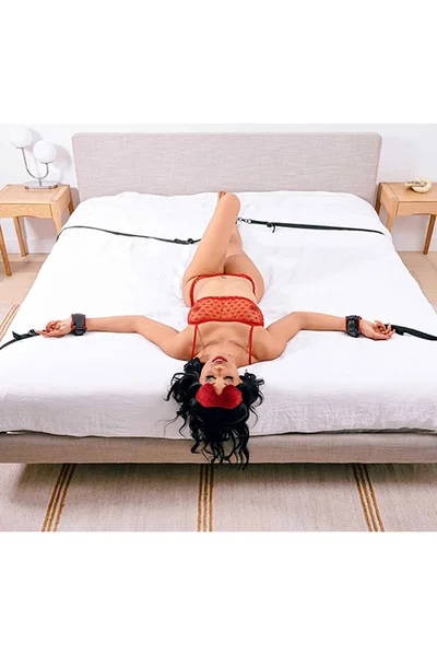 Sportsheets Saffron Under the Bed Restraint System With Cuffs & Eye Mask — image 6 of 6
