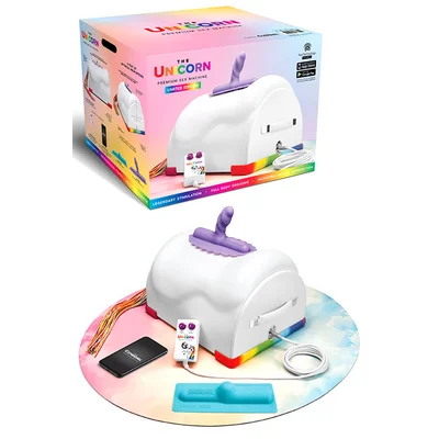 cowgirl the unicorn premium riding sex machine with app control 2 silicone attachments