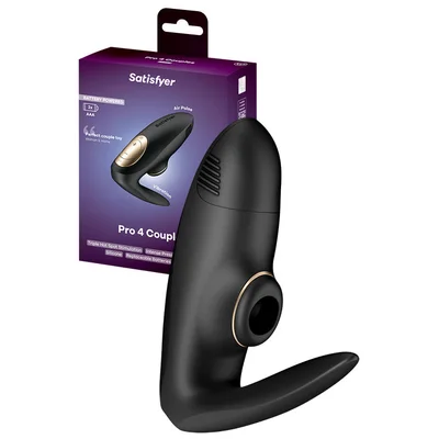 satisfyer pro 4 battery operated air pulse couples vibrator