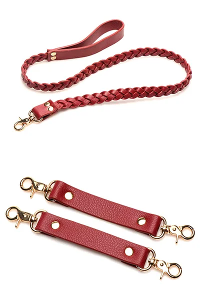 Bedroom Bliss Lovers Restraints Faux Leather 8 Piece Bondage Kit — image 3 of 5