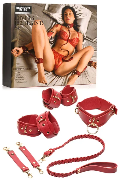 Bedroom Bliss Lovers Restraints Faux Leather 8 Piece Bondage Kit — image 6 of 15