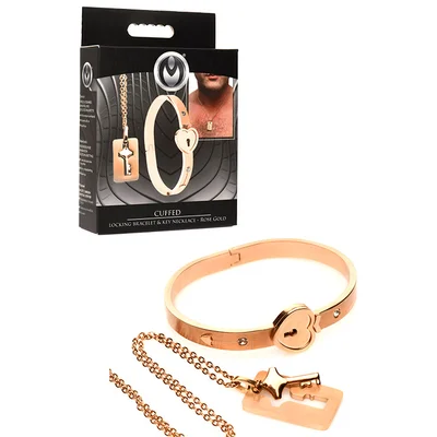 master series cuffed locking bracelet key necklace