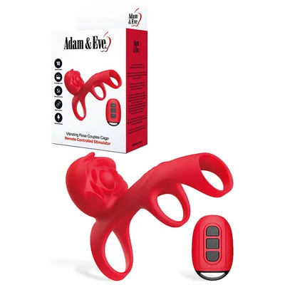 adam and eve vibrating rose 51 couples cage with remote