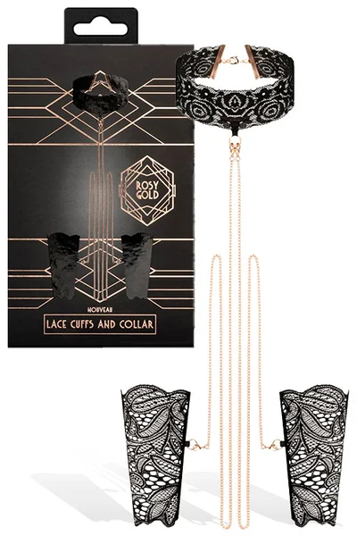 Rosy Gold Nouveau Lace Cuffs and Collar — image 2 of 5