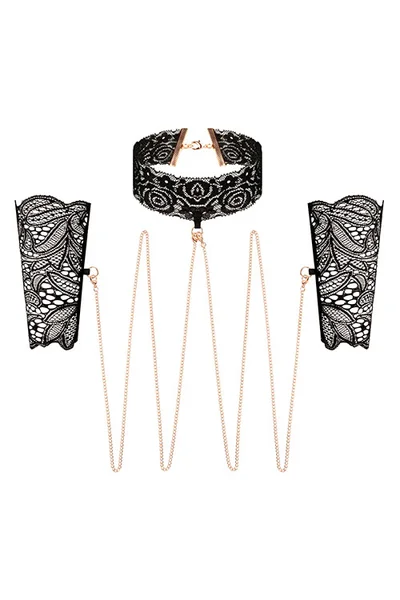 Rosy Gold Nouveau Lace Cuffs and Collar — image 3 of 5