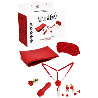 adam and eve ravishing rose 6 piece couples pleasure kit