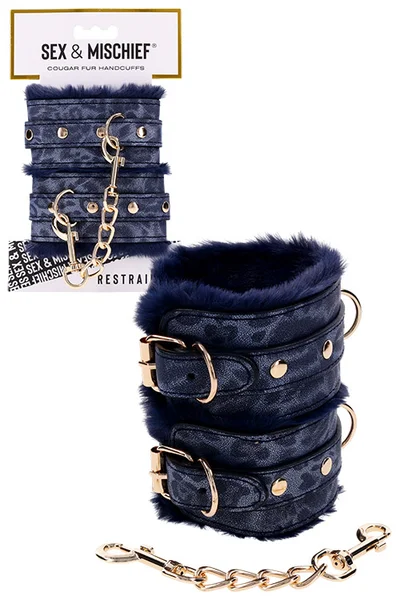 Sex & Mischief Cougar Faux Fur Handcuffs — image 13 of 16