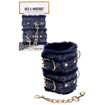 sex mischief cougar faux fur handcuffs