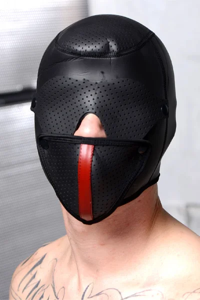 Master Series Scorpion Neoprene Bondage Hood with Removable Blindfold & Face Mask — image 4 of 5