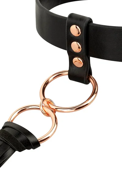 Rosy Gold Nouveau Collar with Attached Flogger — image 5 of 5