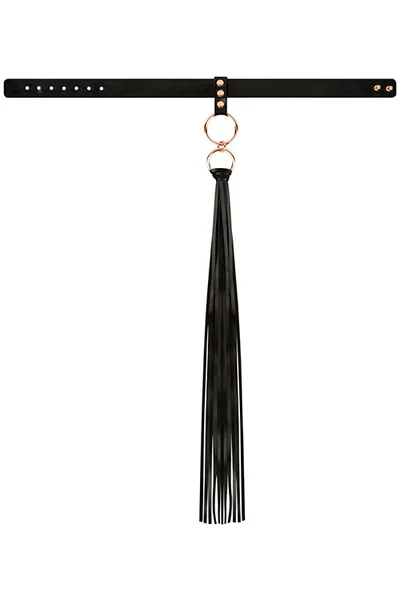 Rosy Gold Nouveau Collar with Attached Flogger — image 4 of 5