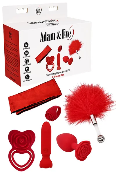 Adam and Eve Ravishing Rose Luxe 6 Piece Couples Pleasure Kit — image 9 of 16