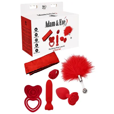 adam and eve ravishing rose luxe 6 piece couples pleasure kit