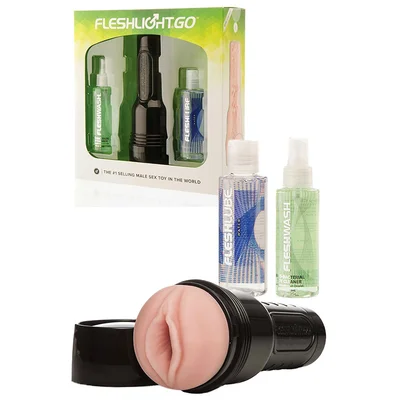 fleshlight go surge pack with stroker lubricant toy cleaner