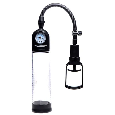 size matters 8 trigger penis pump with built in pressure gauge