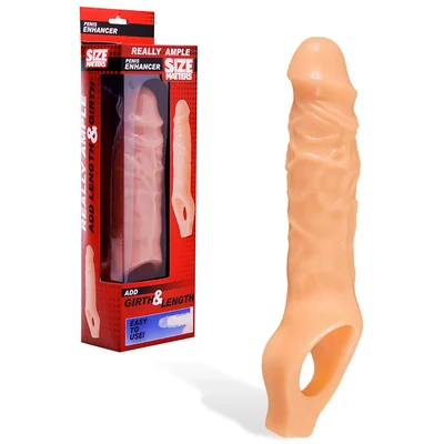 size matters really ample 65 penis enhancer sheath light