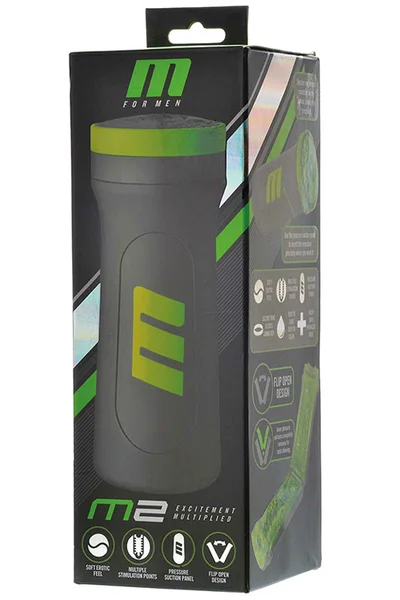 Blush M2 8.5" Squeezable Flip Open Real Feel Stroker — image 2 of 5