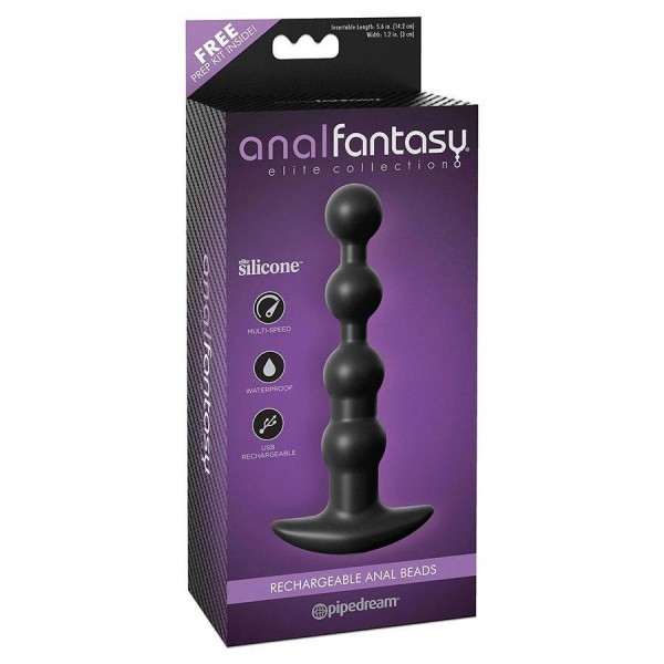 Rechargeable Silicone Vibrating Anal Beads by Anal Fantasy
