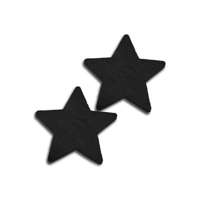 iCollection Black Satin Star Pasties 2 Pack