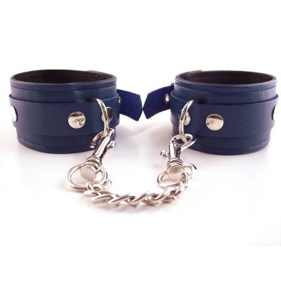 Harmony Blue Leather Wrist Restraints
