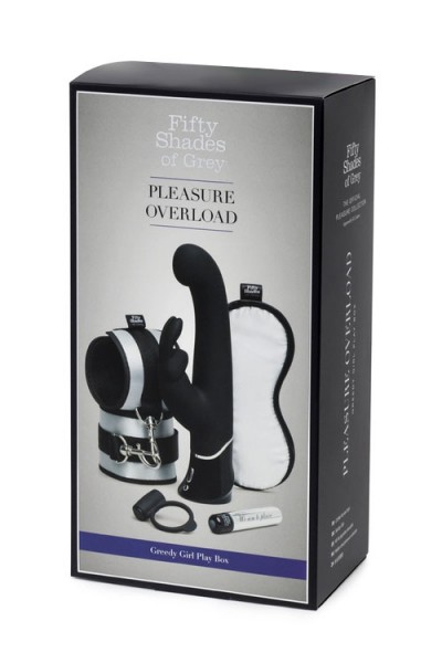 Fifty Shades Greedy Girl Rabbit Vibrator Couple's Play Box (5 Pce)