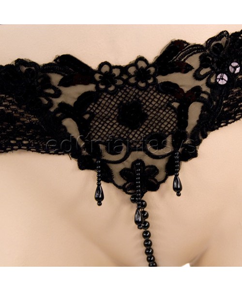 Jeweled pearl g-string