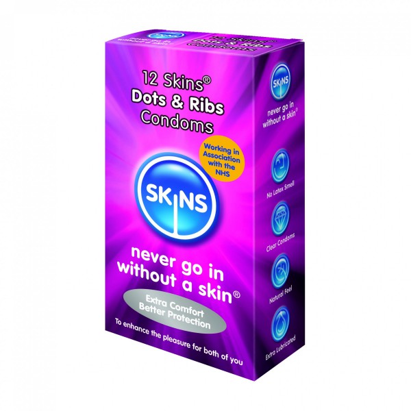 Skins Dots and Ribs Condoms - 12 Skins