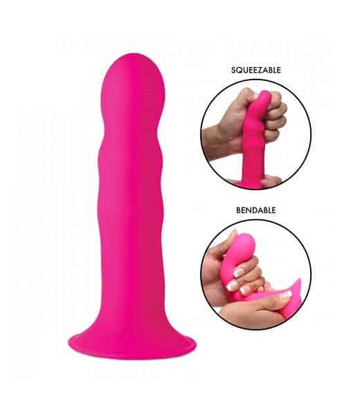 Cushioned Core Suction Cup Girthy Silicone Dildo 7 Inch — image 4 of 4