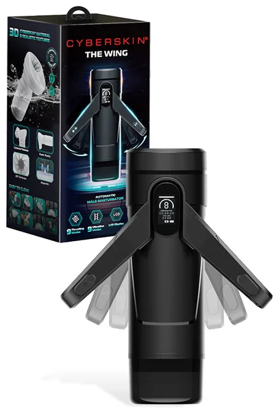 CyberSkin The Wing 11.4" Dual Stimulation Thrusting Masturbator with Scrotal Vibration — image 5 of 8